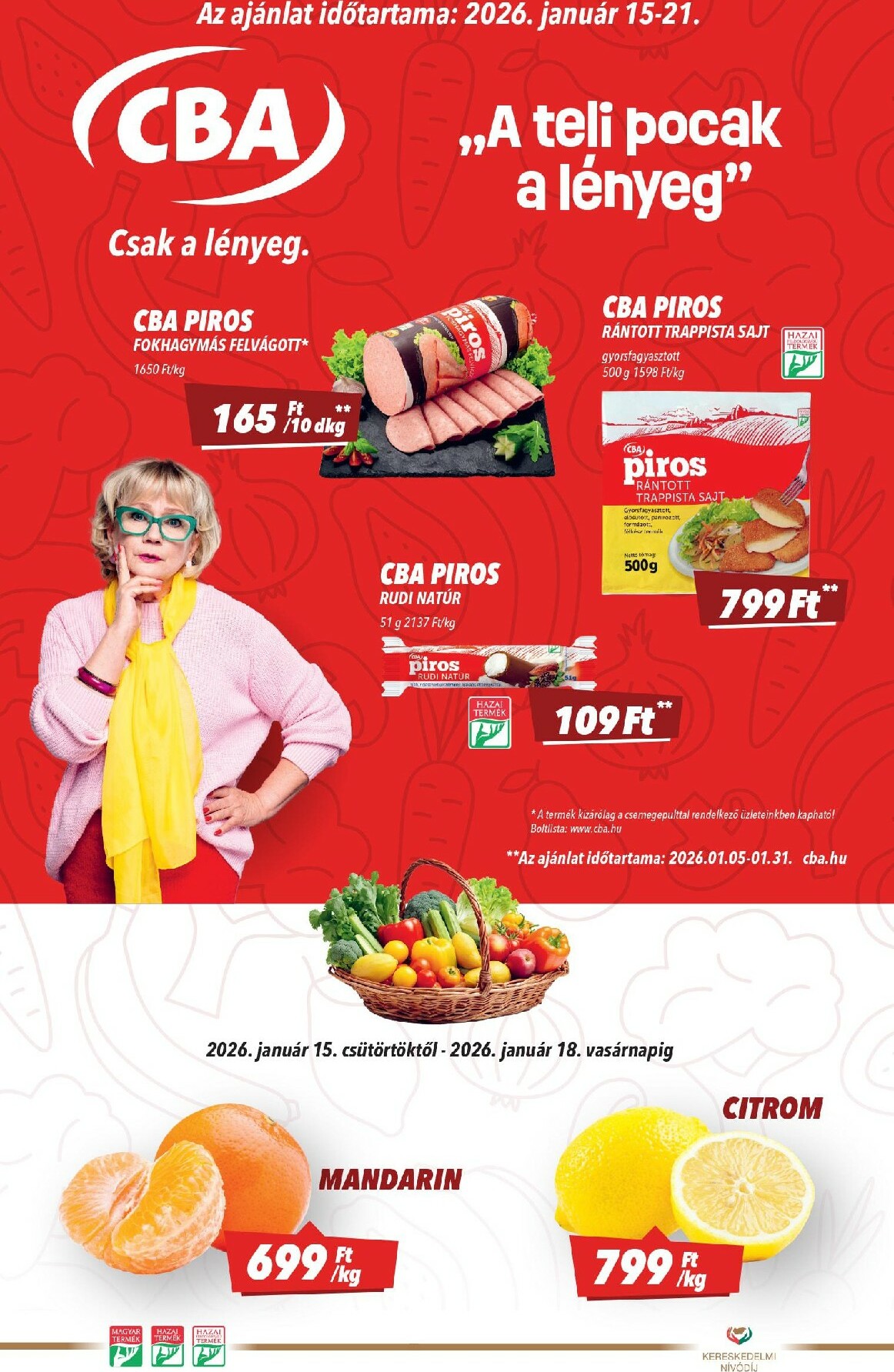 CBA akciós újság, érvényes 01.15. - 01.21.