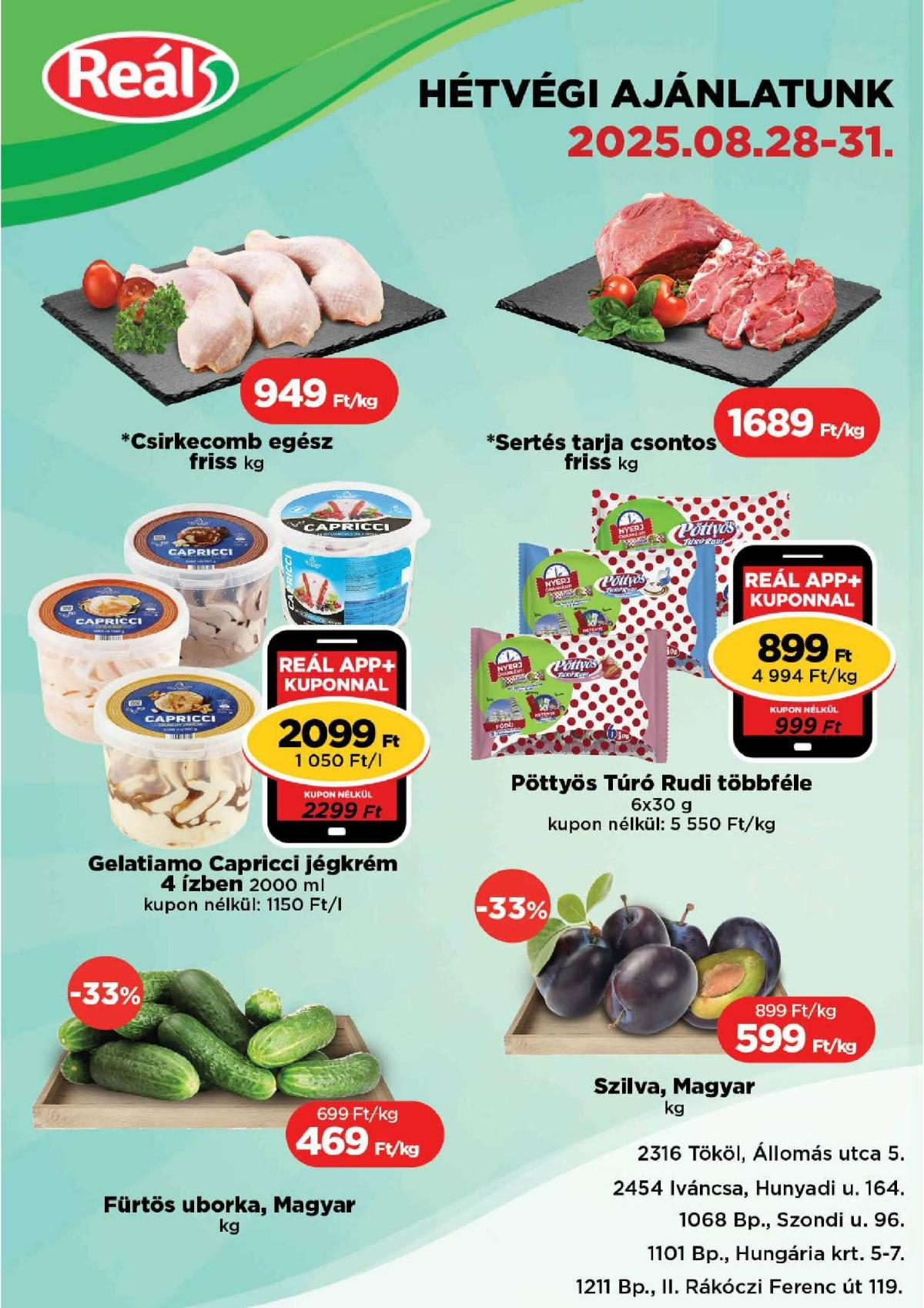 Reál - Pest akciós újság, érvényes 08.28. - 08.31.