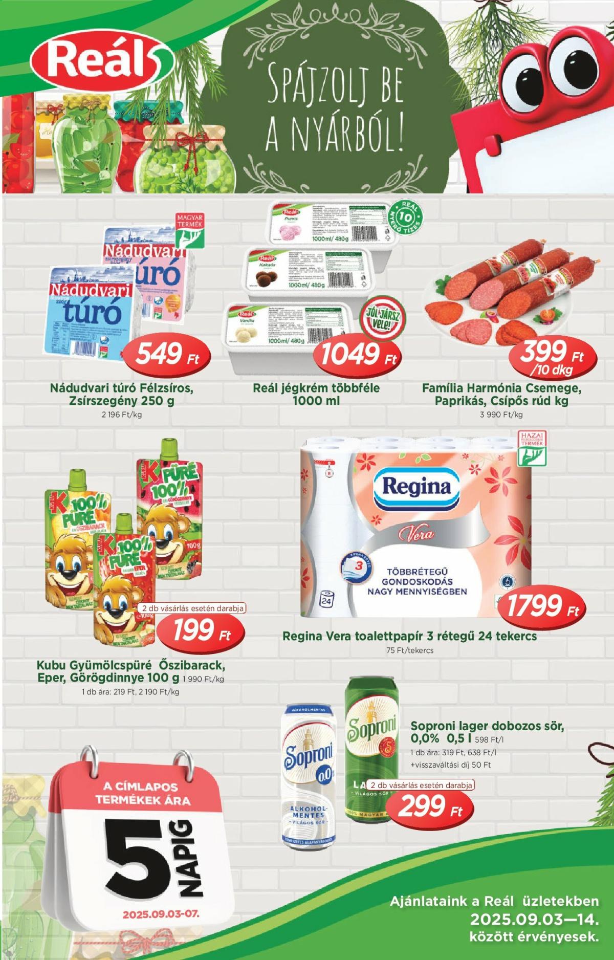 Reál - Országos Ajánlatok akciós újság, érvényes 09.03. - 09.14.