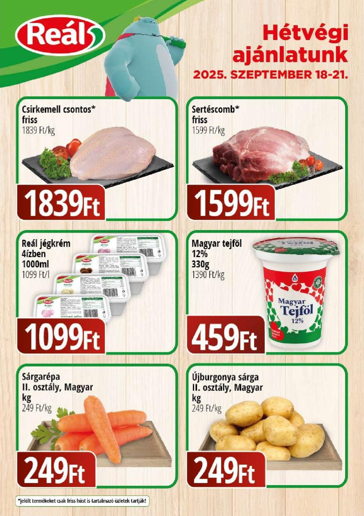 Reál - Bevásárló hétvége Kisalföld akciós újság, érvényes 09.18. - 09.21.
