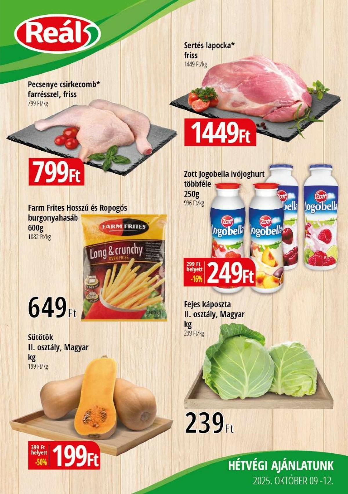 Reál - Bevásárló hétvége Kelet-Alfi-Ker akciós újság, érvényes 10.09. - 10.12.