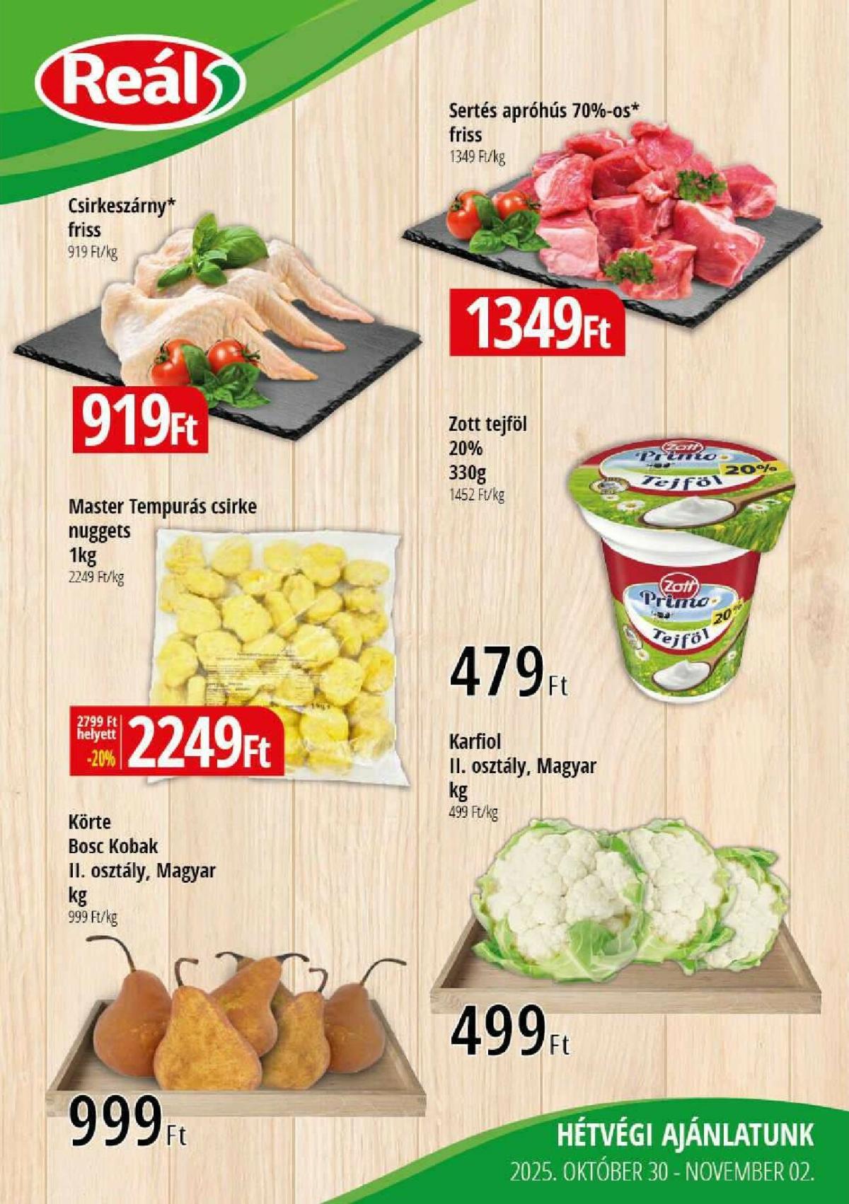 Reál - Kisalföld akciós újság, érvényes 10.30. - 11.02.