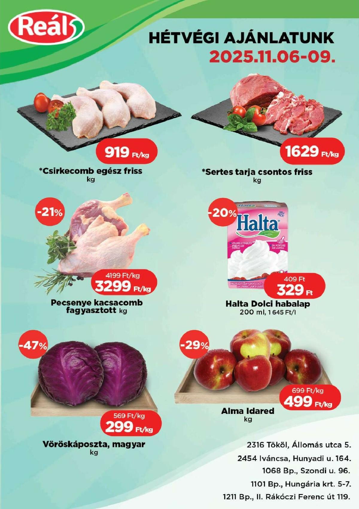 Reál - Pest akciós újság, érvényes 11.06. - 11.09.