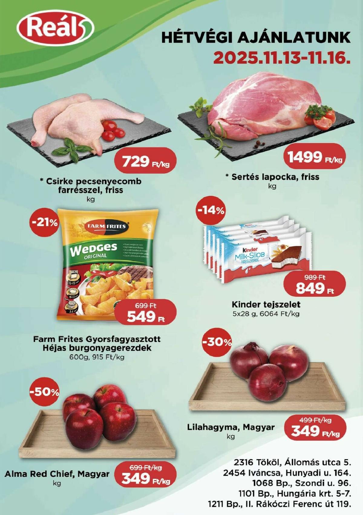 Reál - Pest akciós újság, érvényes 11.13. - 11.16.
