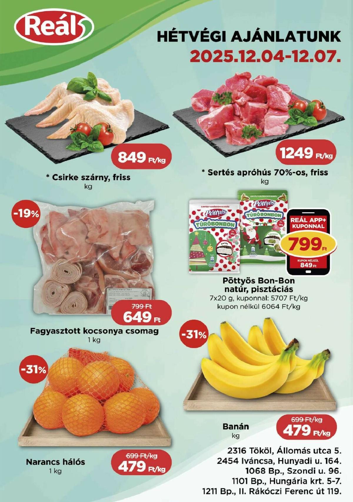 Reál akciós újság, érvényes 12.04. - 12.07.