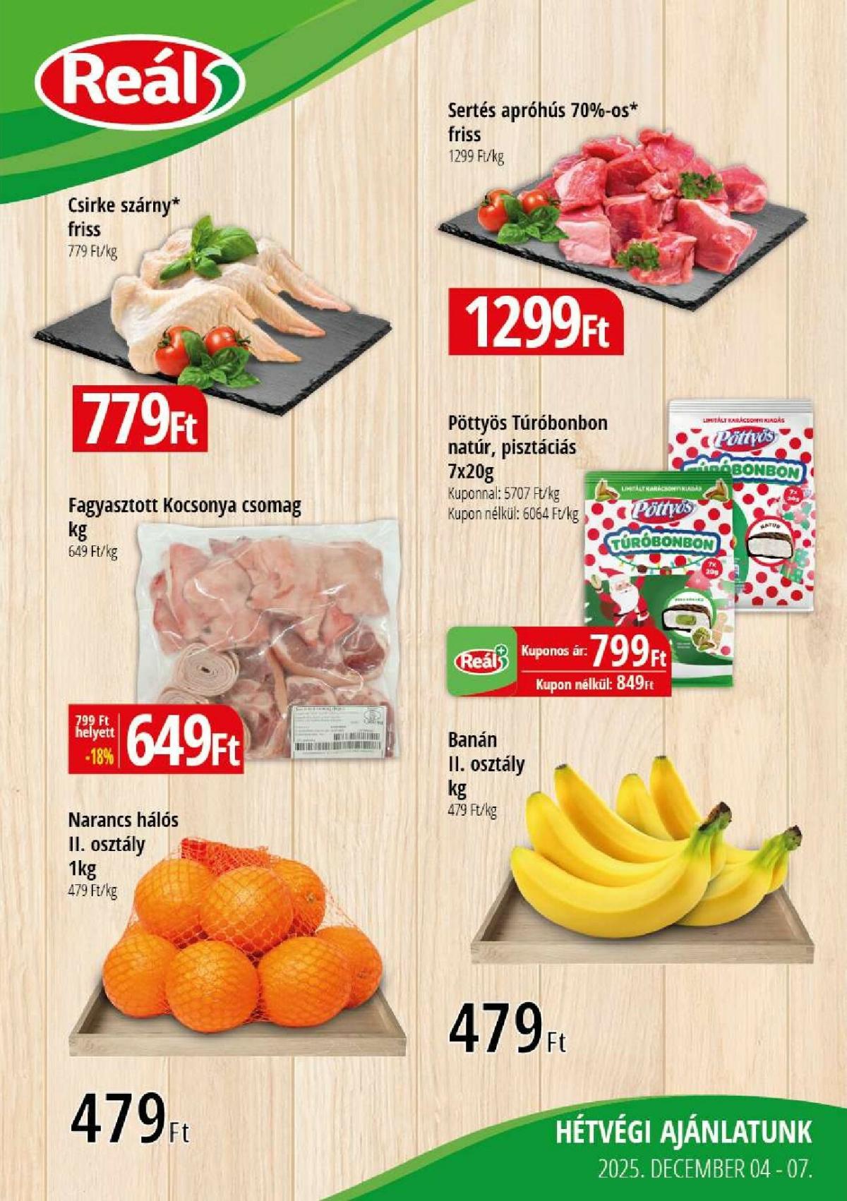 Reál - Bevásárló hétvége akciós újság, érvényes 12.04. - 12.07.