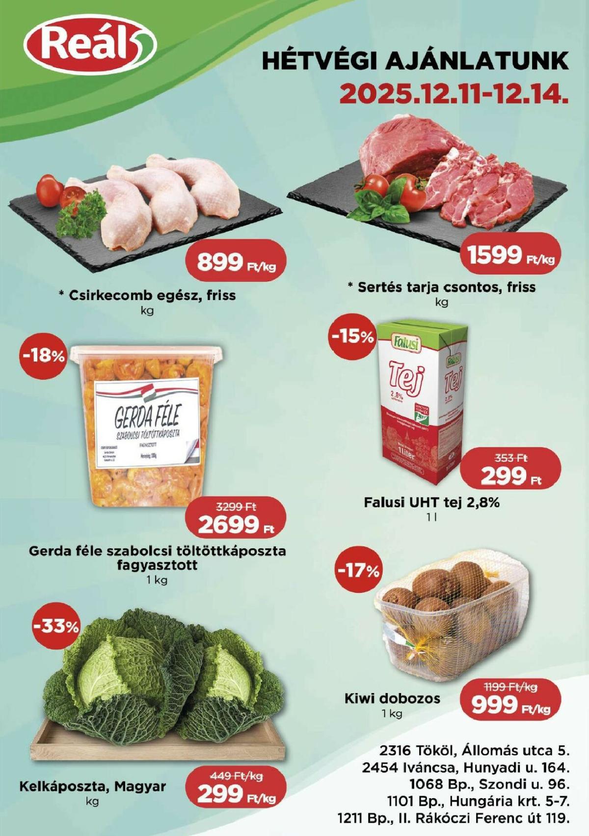 Reál - Pest megye akciós újság, érvényes 12.11. - 12.14.