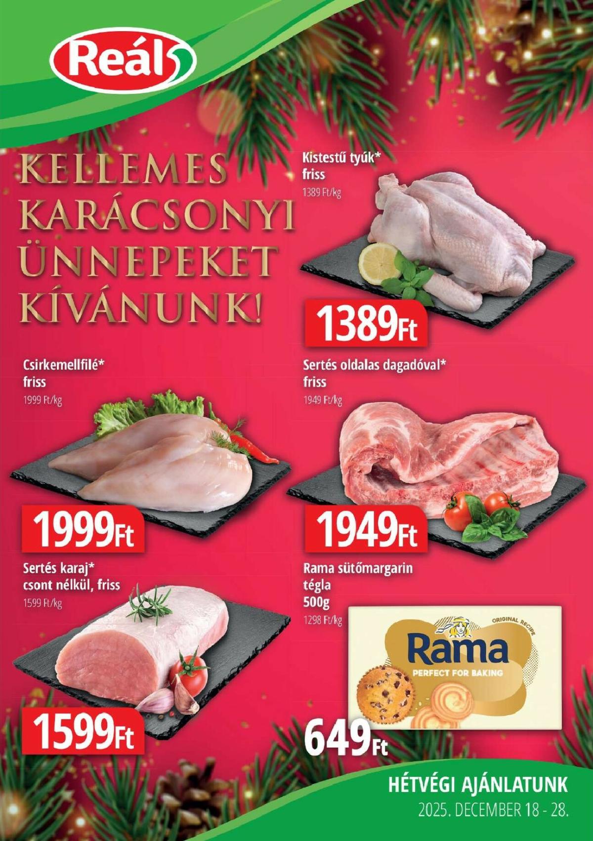 Reál - Pest megye akciós újság, érvényes 12.18. - 12.28.