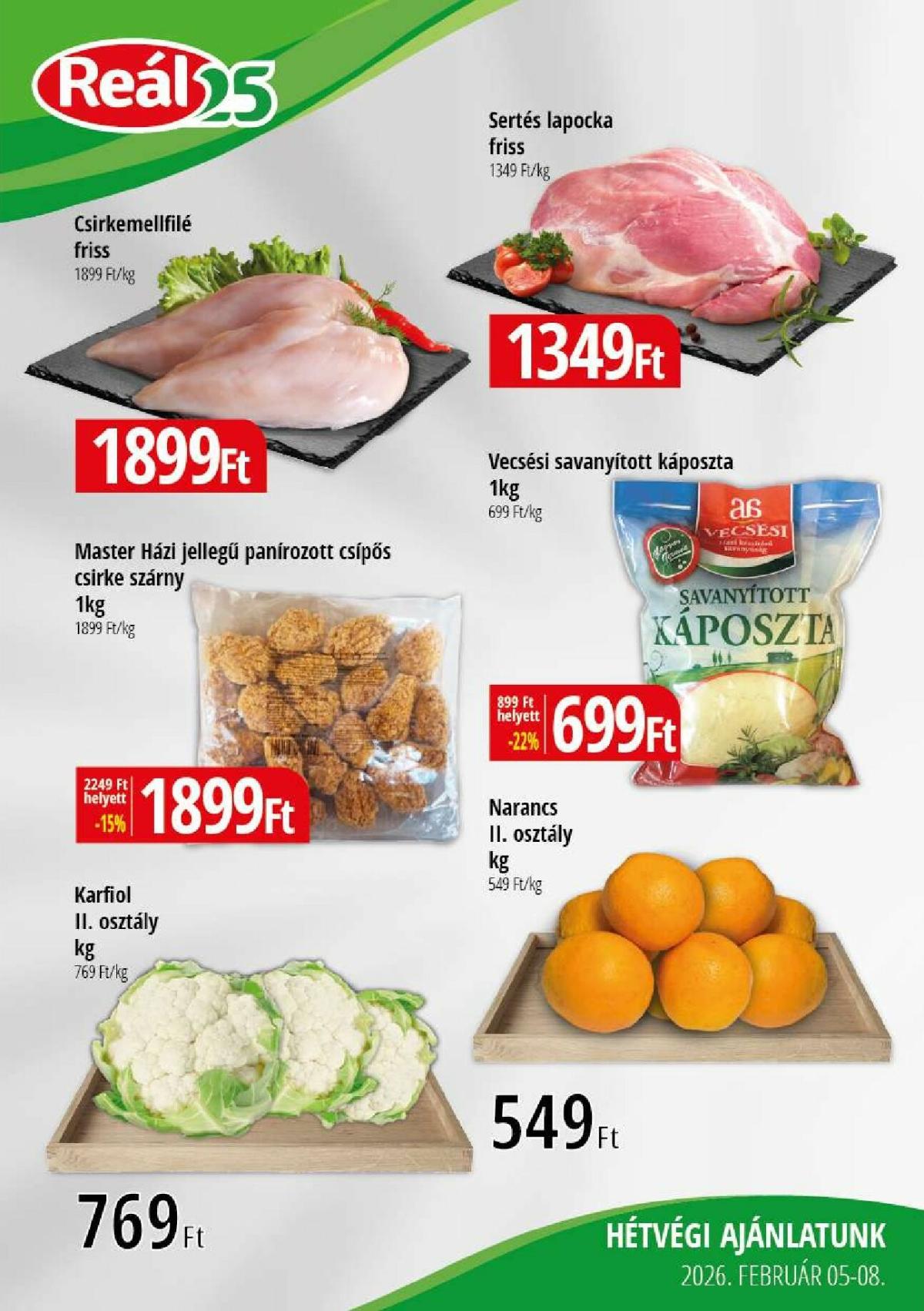 Reál - Pest akciós újság, érvényes 2026.02.05. - 2026.02.08.