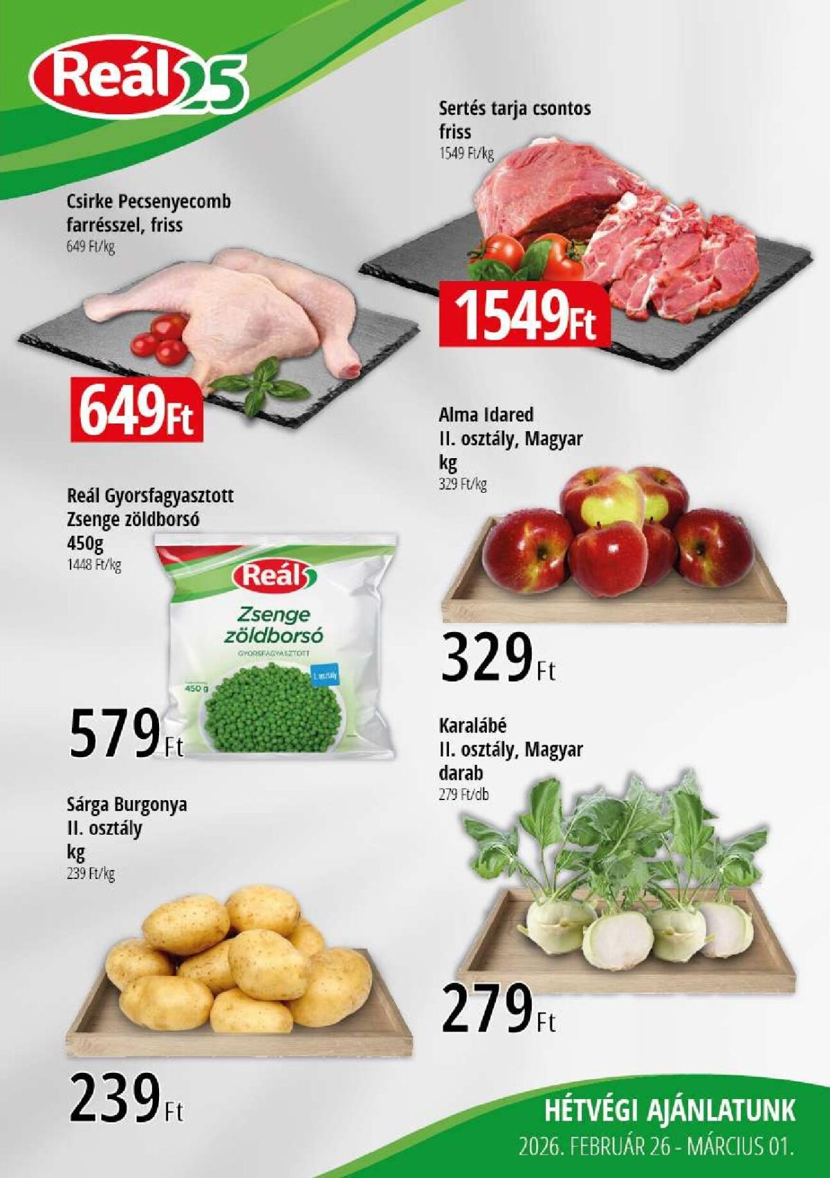 Reál - Kisalföld akciós újság, érvényes 2026.02.26. - 2026.03.01.