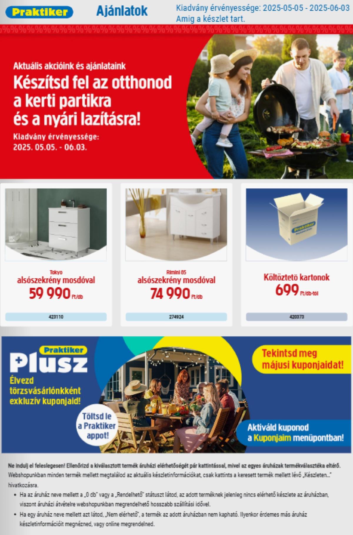 Praktiker akciós újság, érvényes 05.05. - 06.03.