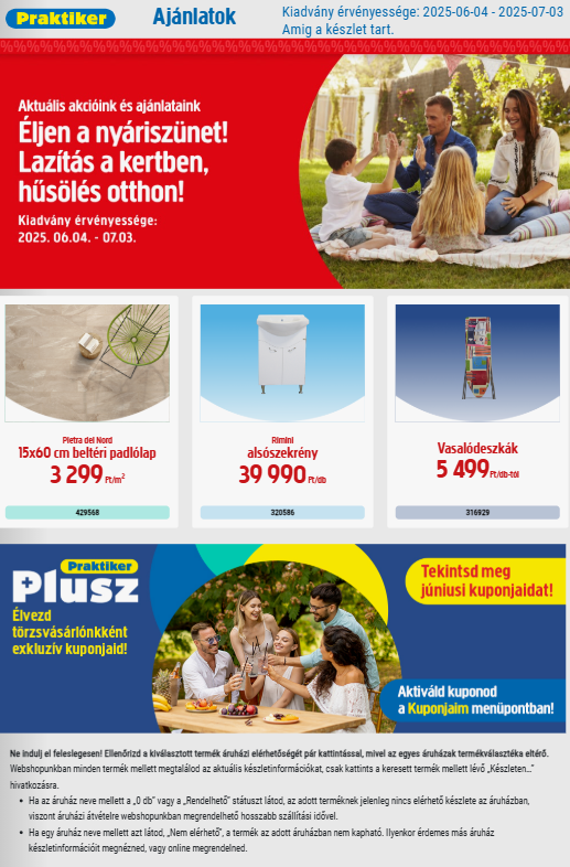 Praktiker akciós újság, érvényes 06.04. - 07.03.