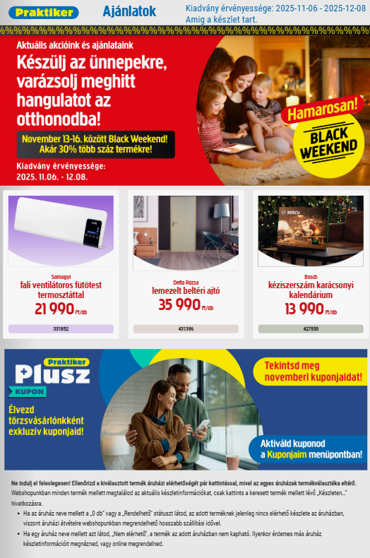 Praktiker akciós újság, érvényes 11.06. - 12.08.