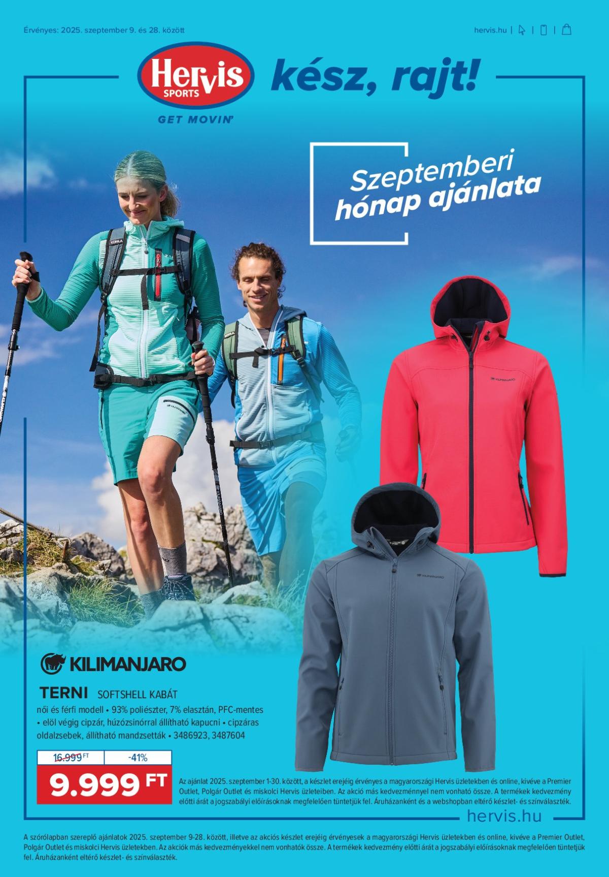 Hervis akciós újság, érvényes 09.09. - 09.28.