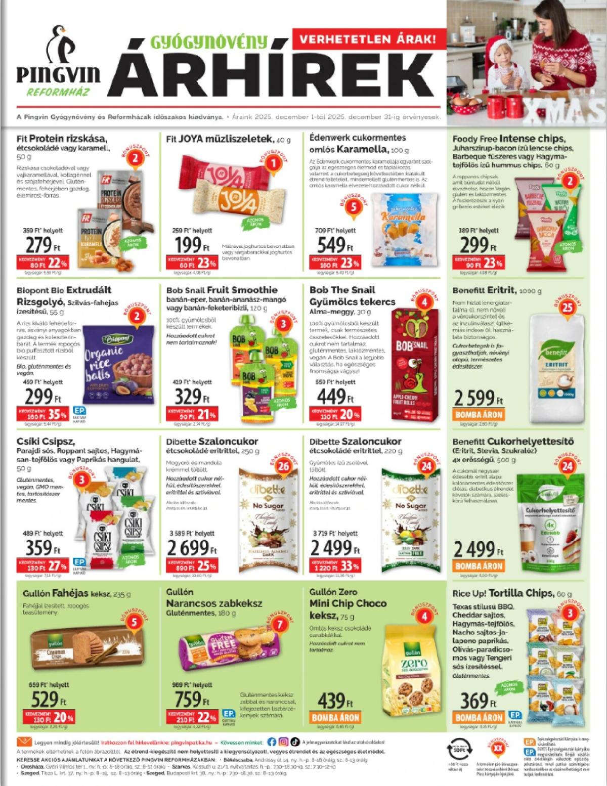 Pingvin Patika - Reformház Árhírek akciós újság, érvényes 12.01. - 12.31.