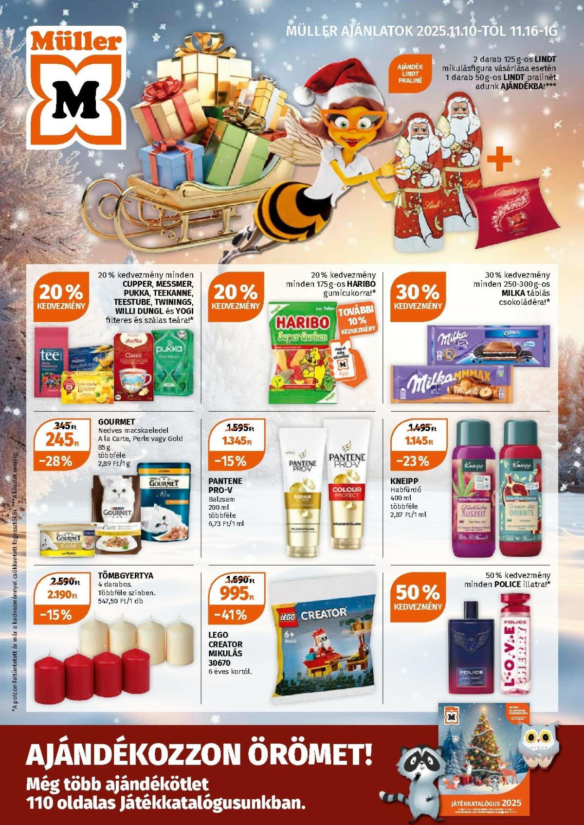 Müller akciós újság, érvényes 11.10. - 11.16.