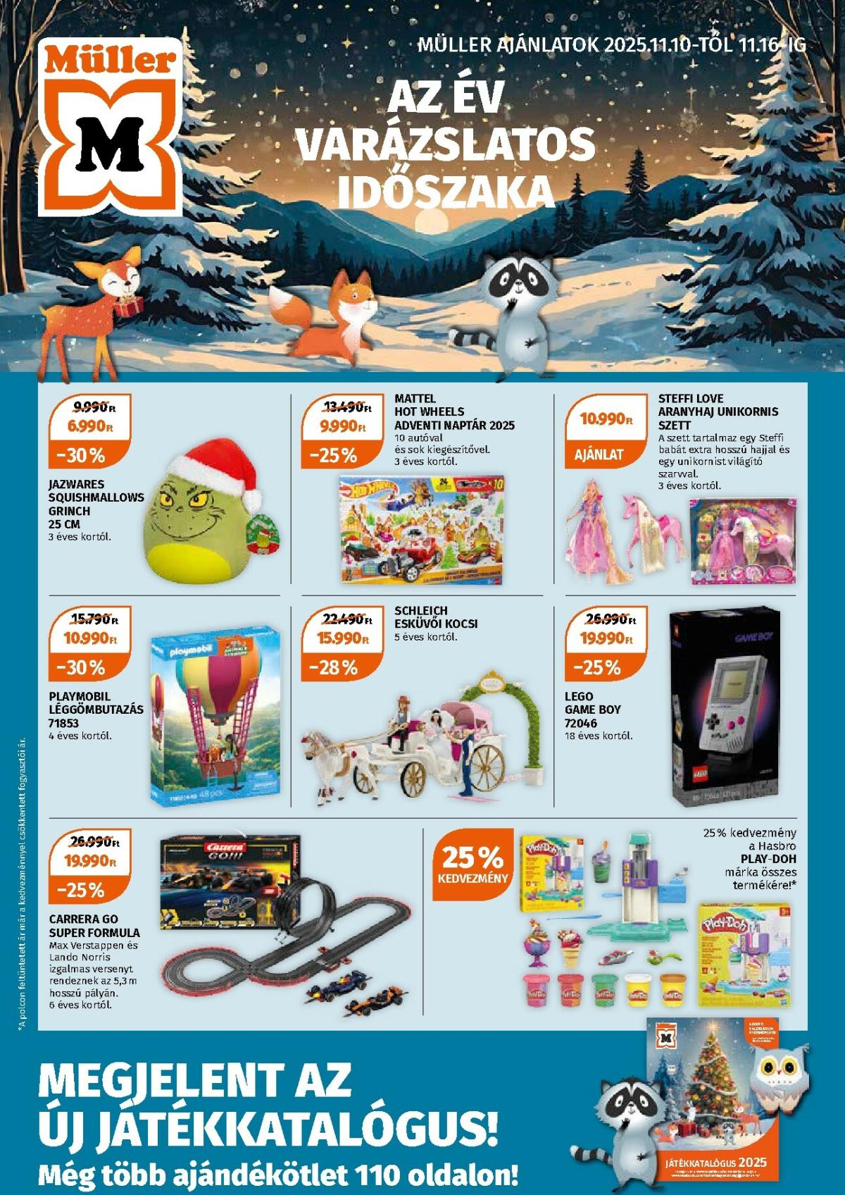Müller - Az év varázslatos idöszaka akciós újság, érvényes 11.10. - 11.16.