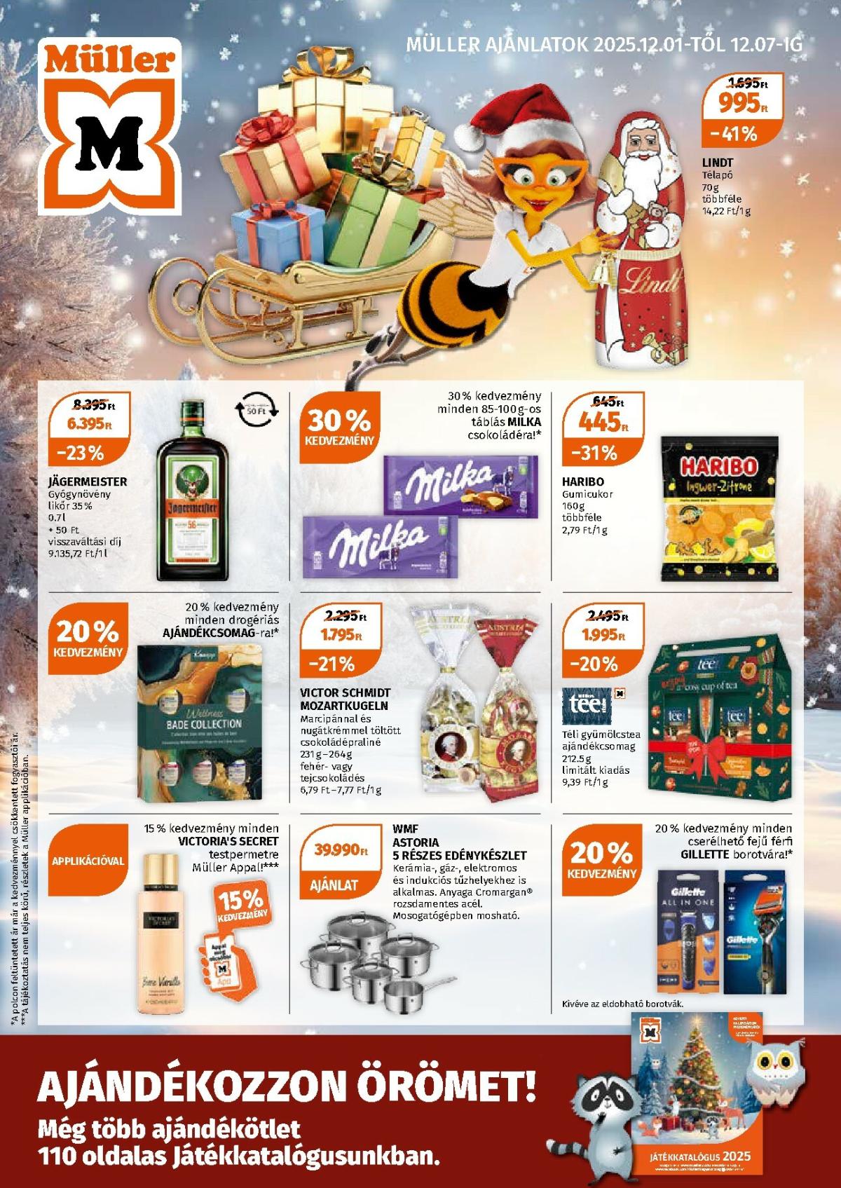 Müller akciós újság, érvényes 12.01. - 12.07.