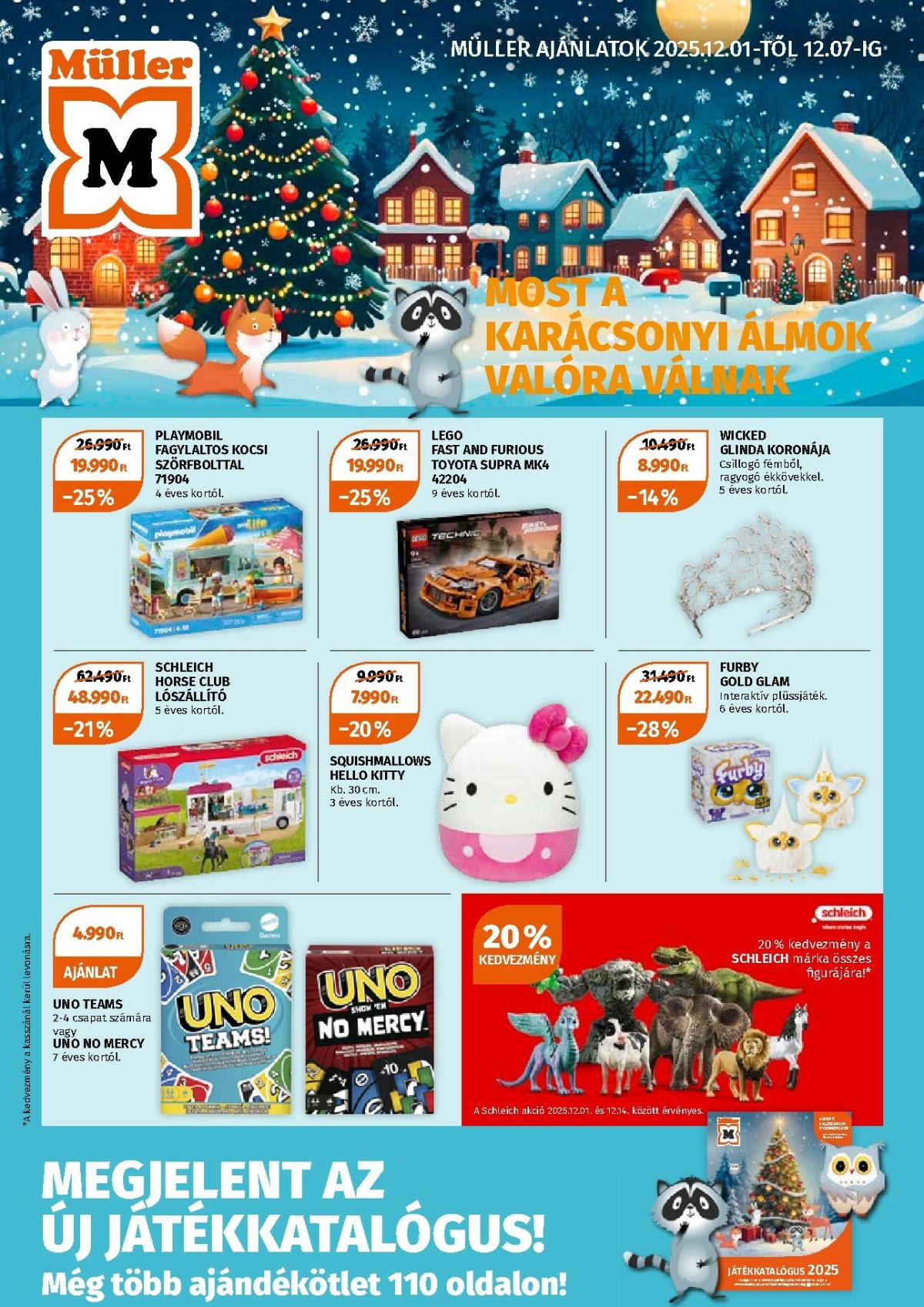 Müller - Most a Karácsonyi Álmok Valóra Válnak akciós újság, érvényes 12.01. - 12.07.