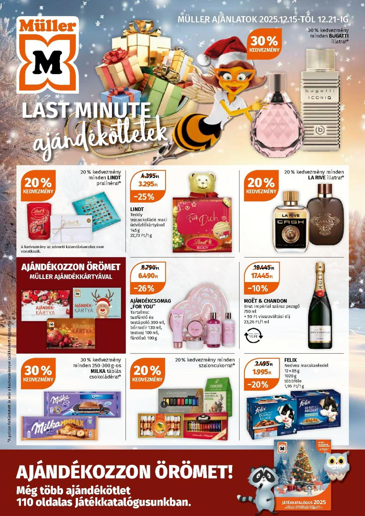 Müller akciós újság, érvényes 12.15. - 12.21.