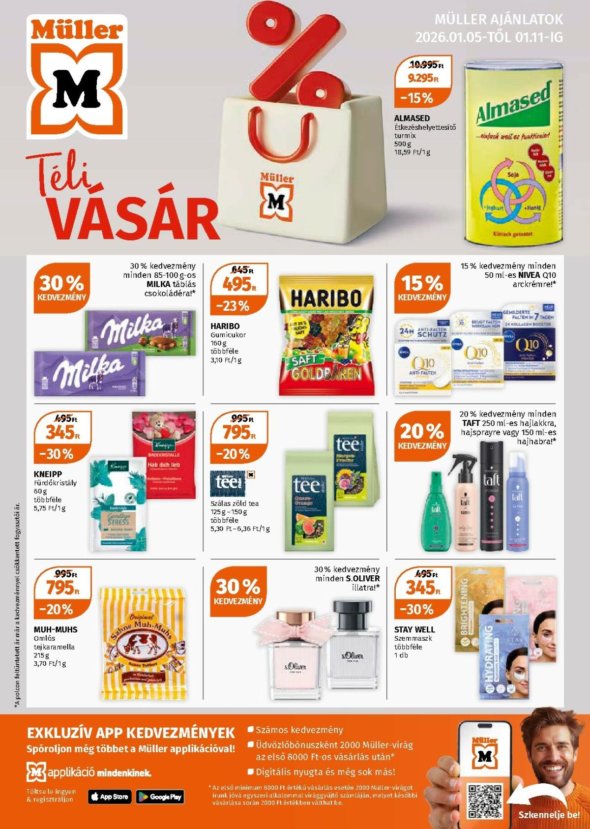 Müller akciós újság, érvényes 01.05. - 01.11.