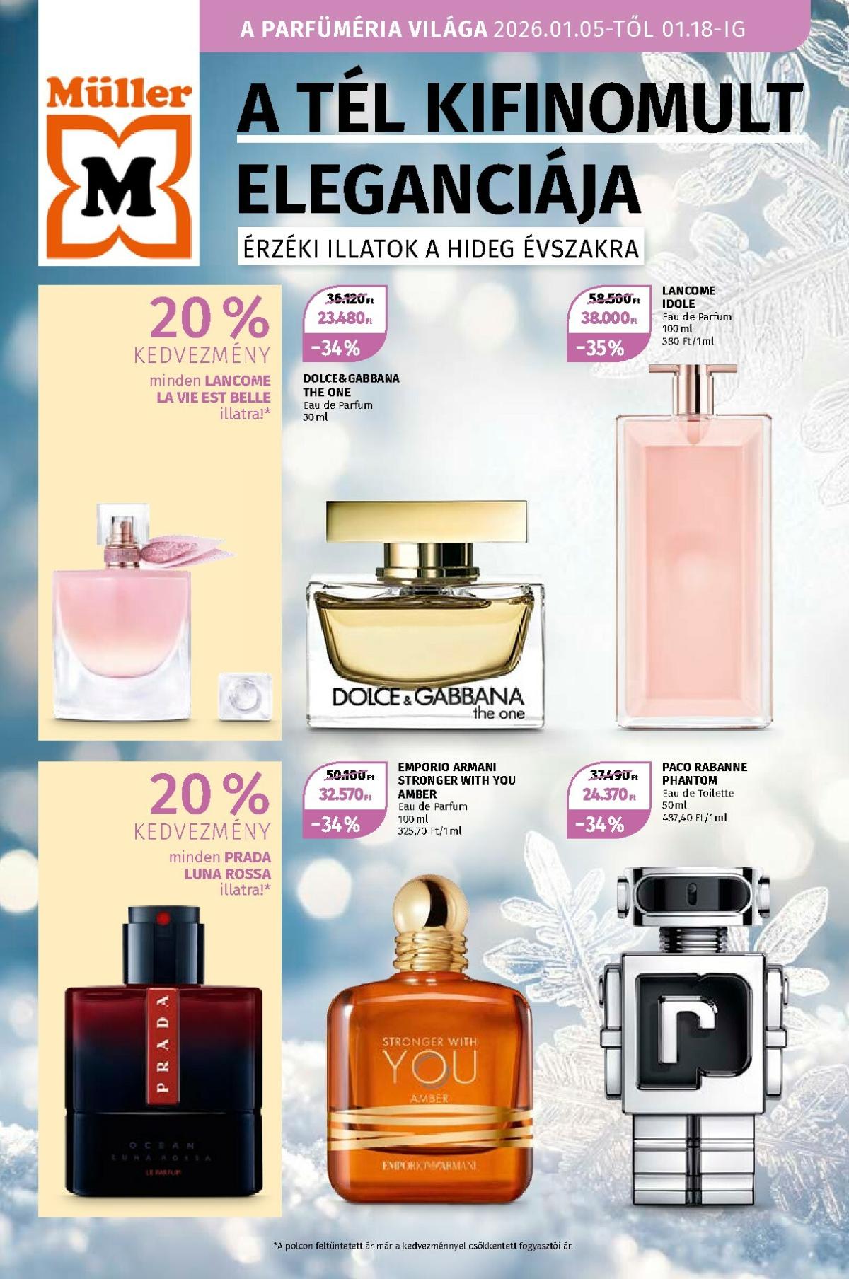 Müller - A tél kifinomult eleganciája akciós újság, érvényes 01.05. - 01.18.
