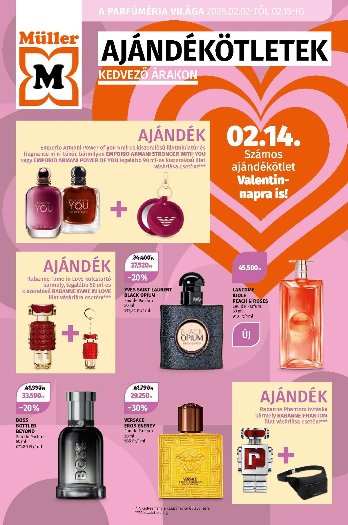 Müller - A Parfüméria világa akciós újság, érvényes 2026.02.02. - 2026.02.15.