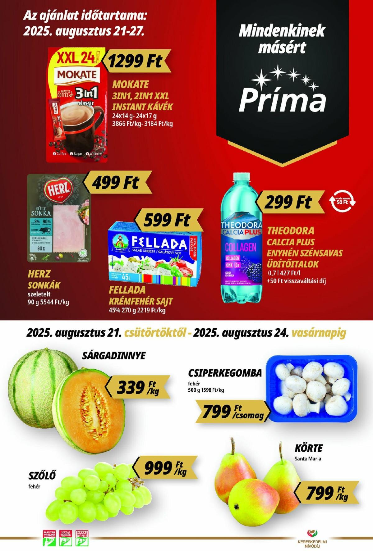 Príma akciós újság, érvényes 08.21. - 08.27.