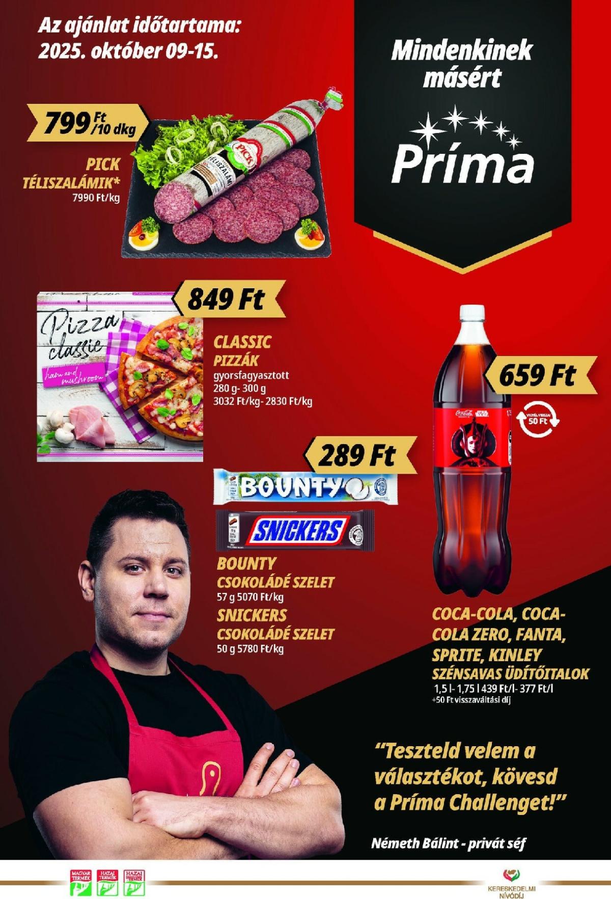 Príma akciós újság, érvényes 10.09. - 10.15.