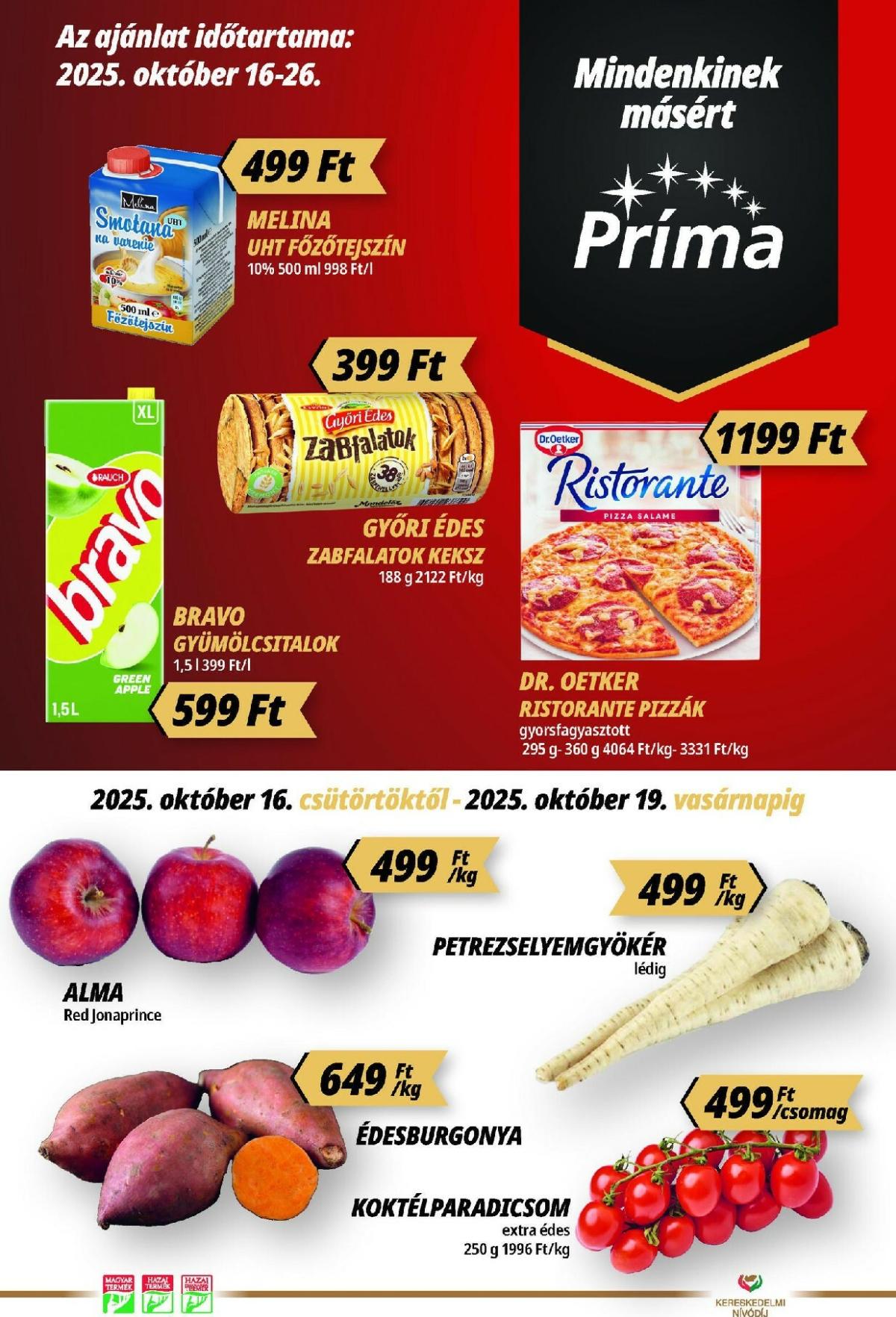 Príma akciós újság, érvényes 10.16. - 10.26.