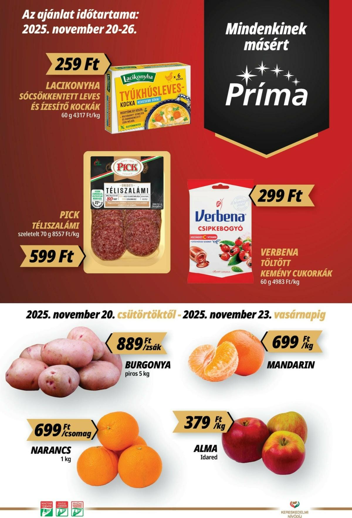 Príma akciós újság, érvényes 11.20. - 11.26.