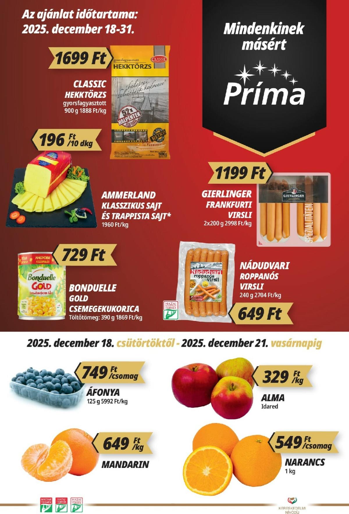 Príma akciós újság, érvényes 12.18. - 12.31.