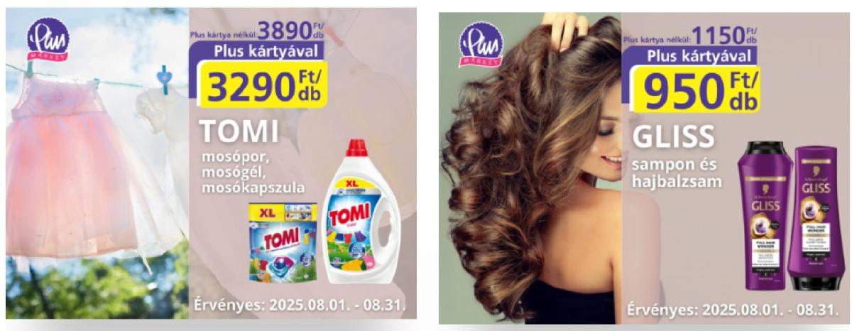 Plus Market akciós újság, érvényes 08.01. - 08.31.