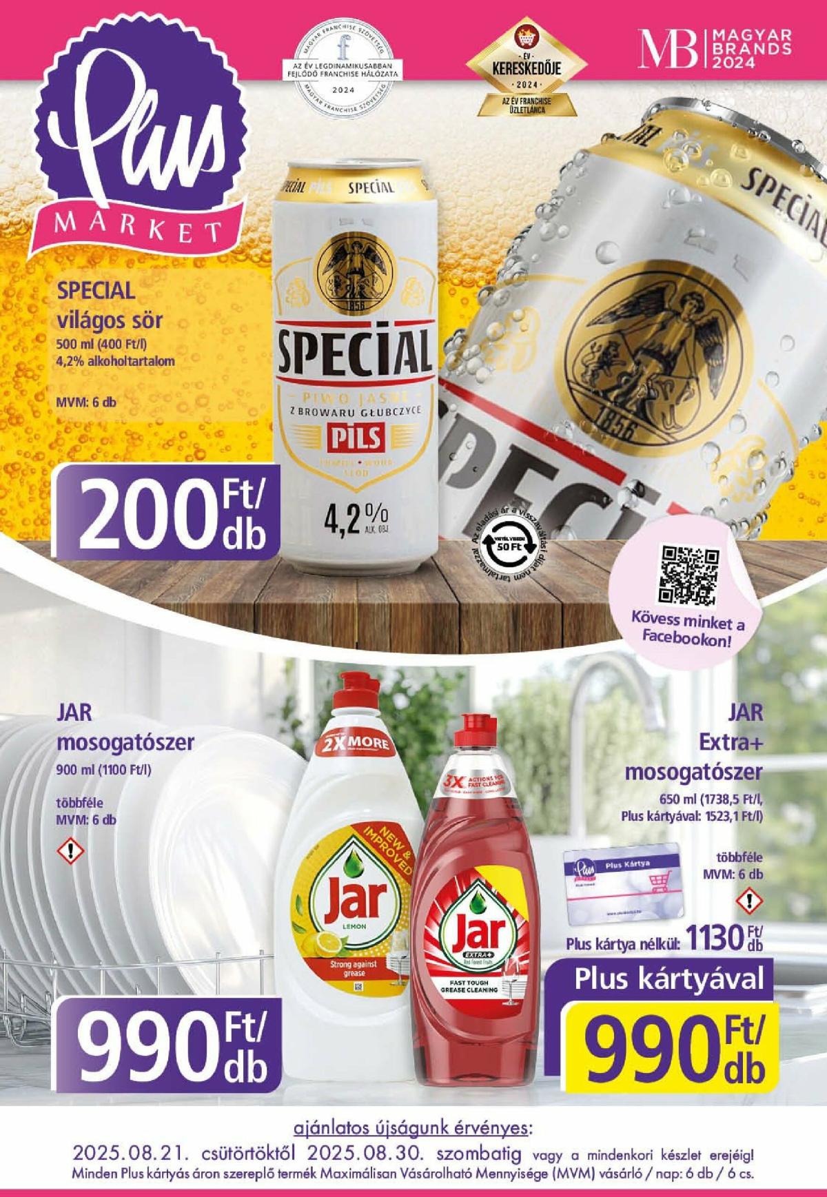 Plus Market akciós újság, érvényes 08.21. - 08.30.
