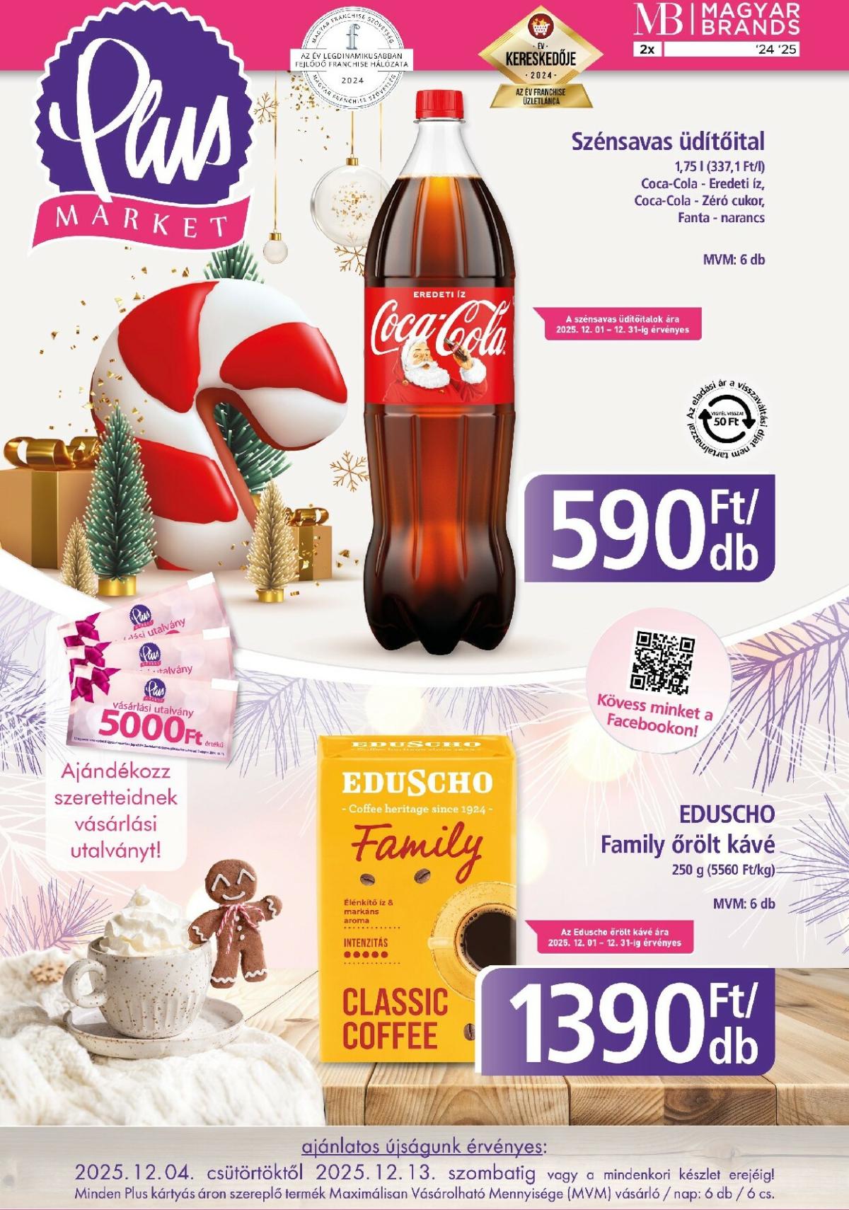 Plus Market akciós újság, érvényes 12.04. - 12.13.