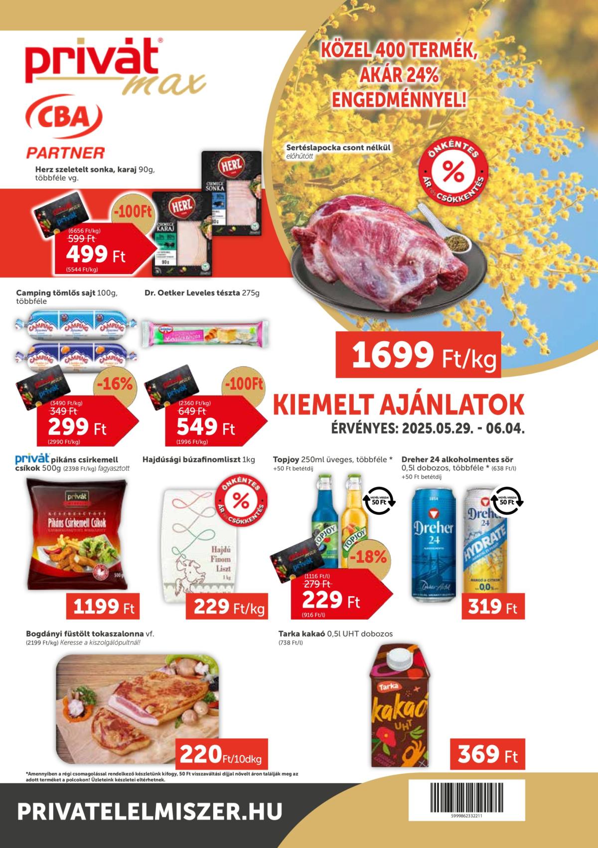 Privát Max akciós újság, érvényes 05.29. - 06.04.