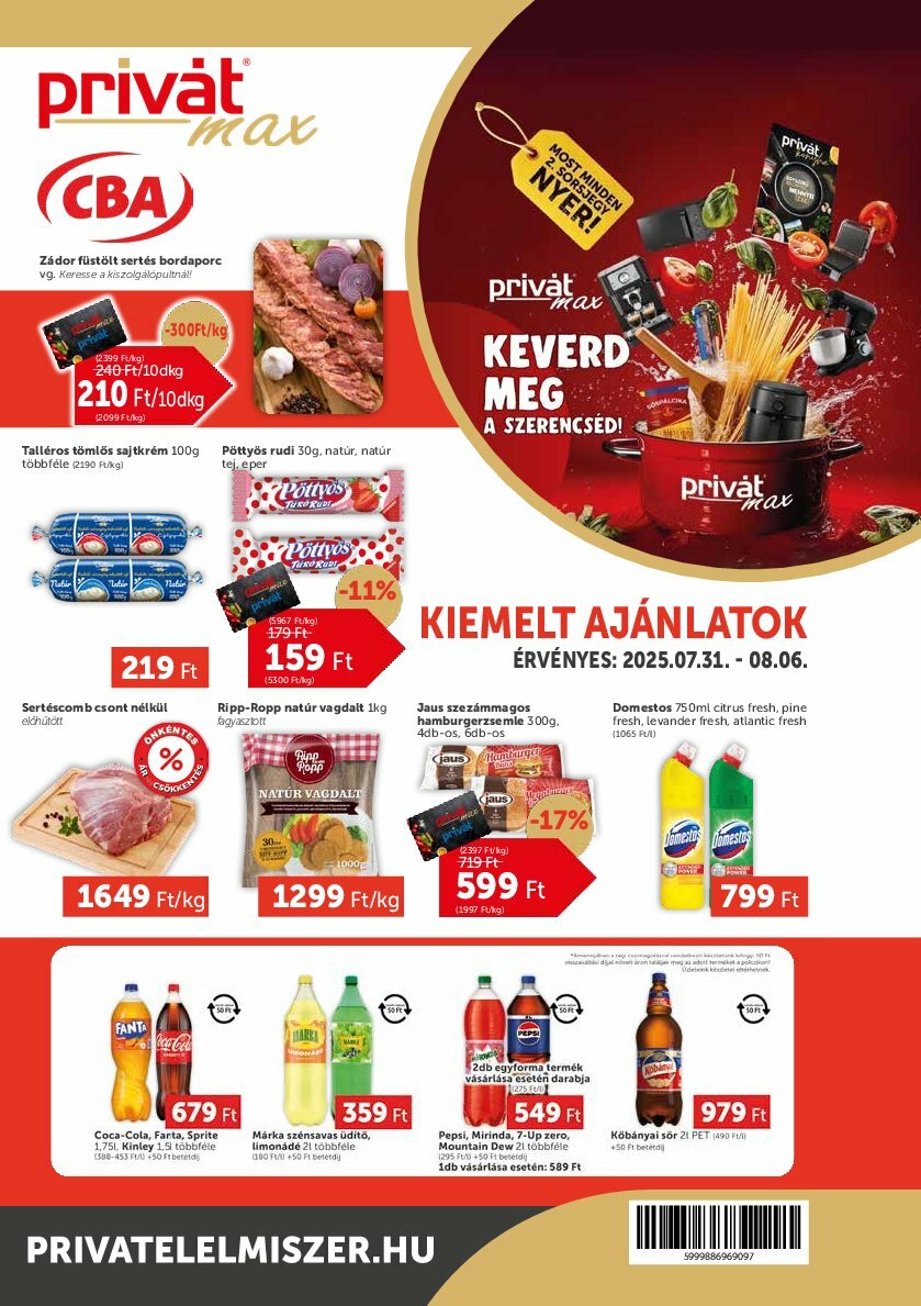 Privát Max akciós újság, érvényes 07.31. - 08.06.