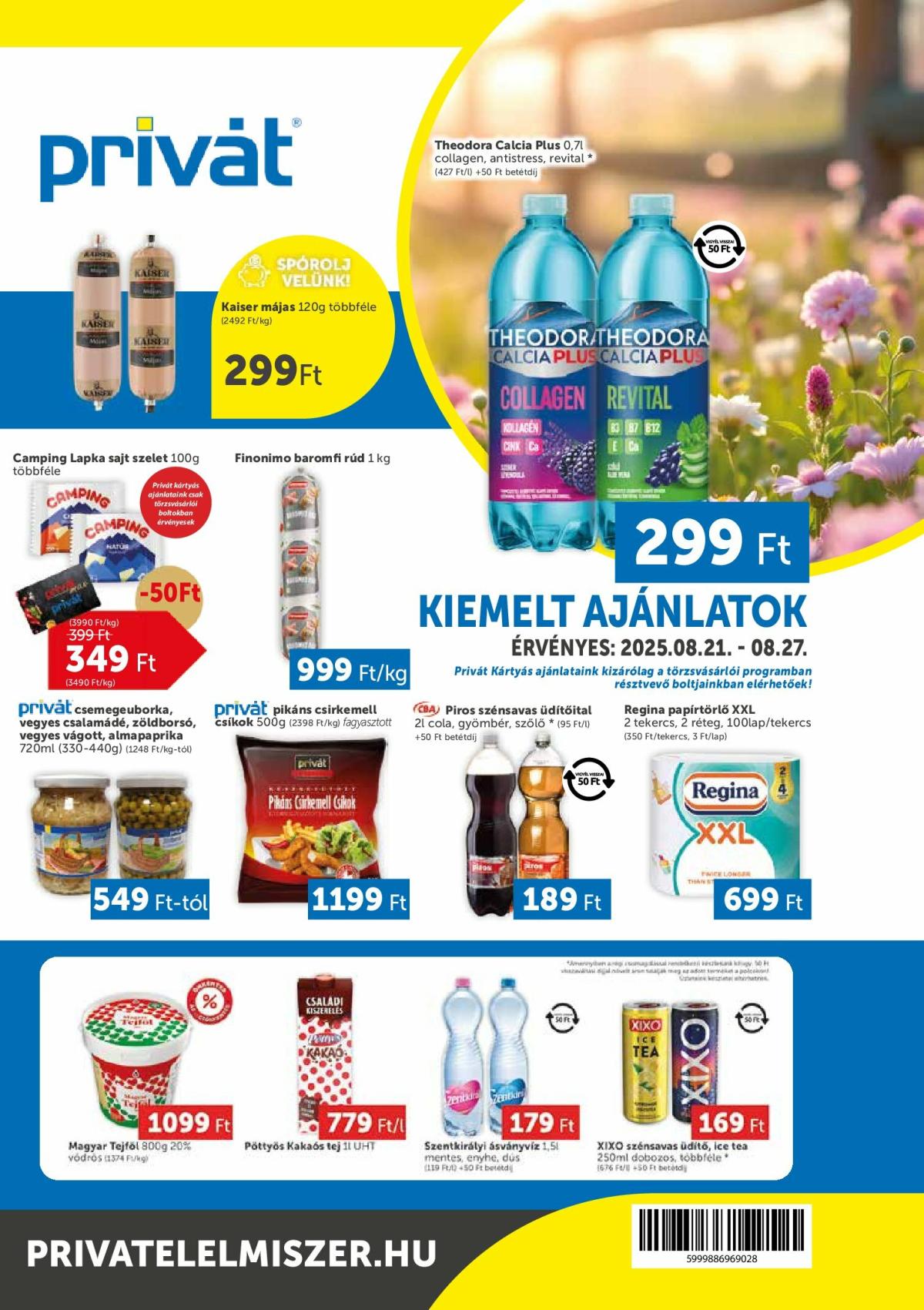 Privát akciós újság, érvényes 08.21. - 08.27.