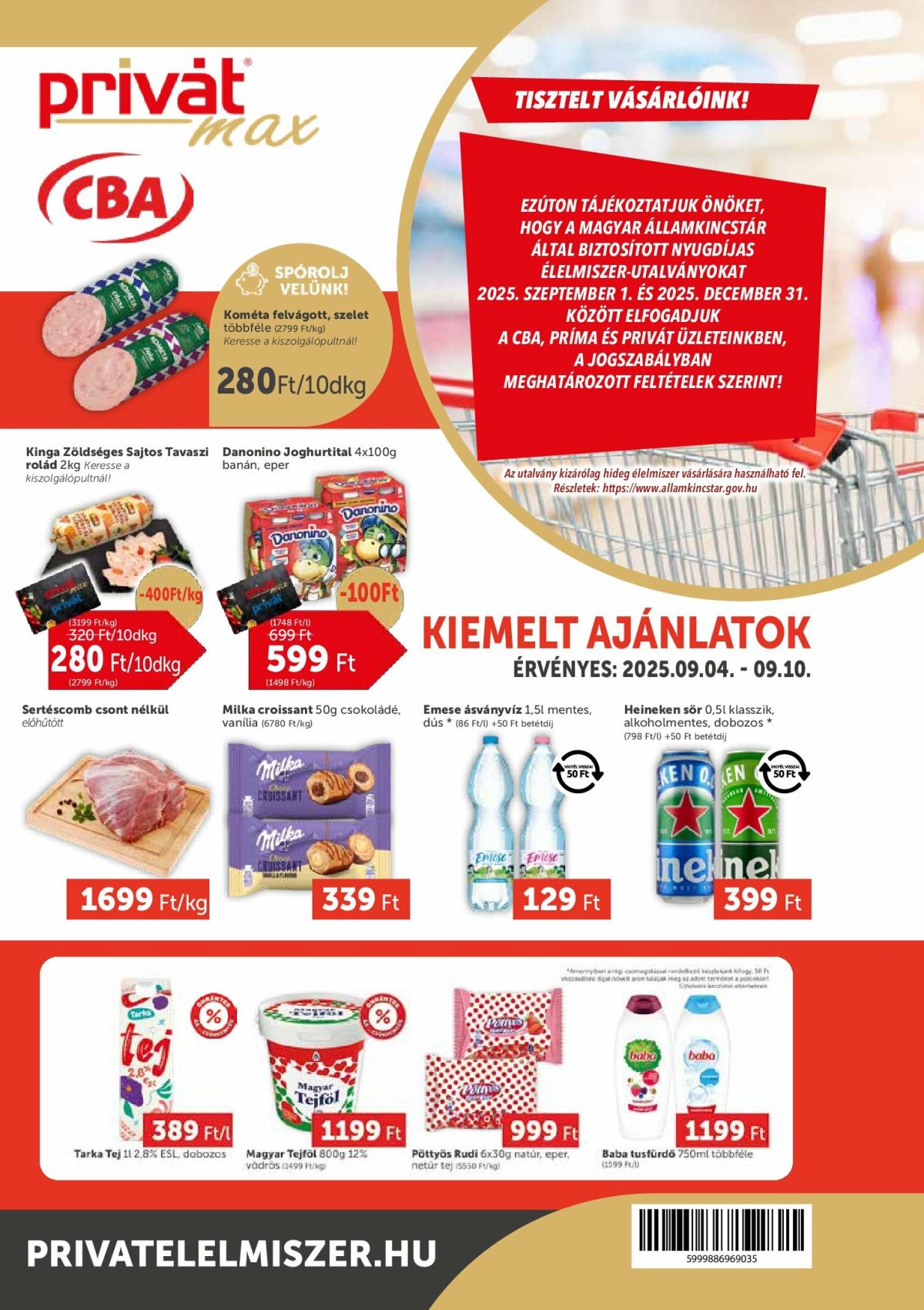 Privát Max akciós újság, érvényes 09.04. - 09.10.