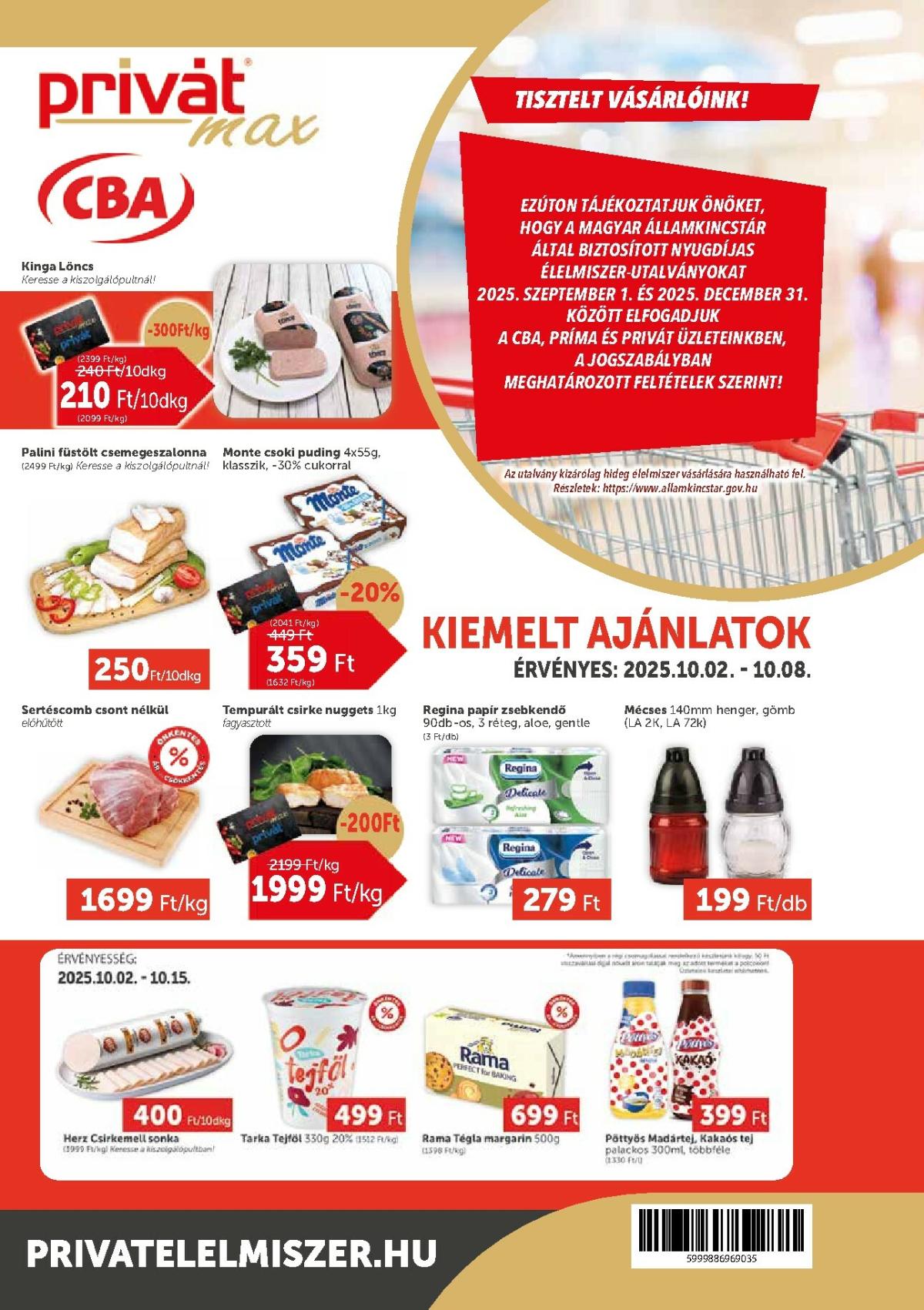 Privát Max akciós újság, érvényes 10.02. - 10.08.