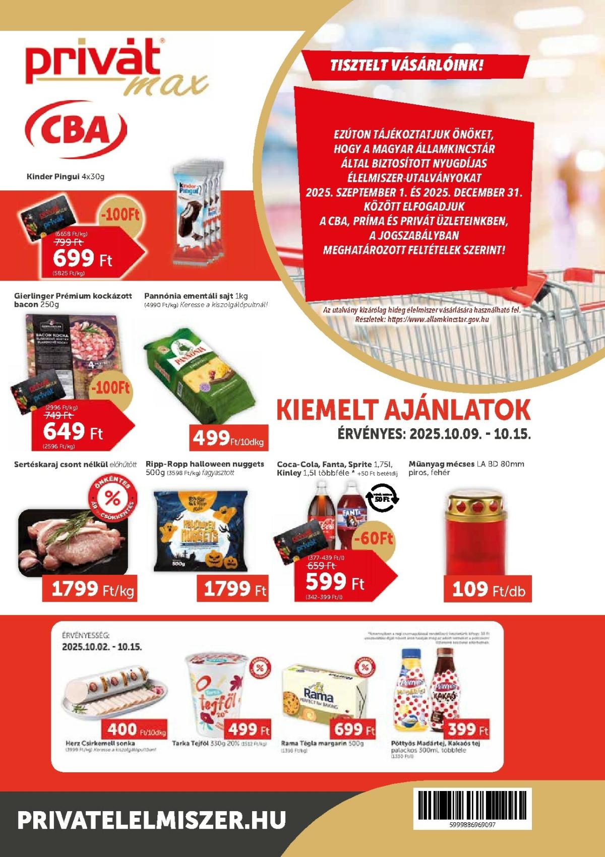 Privát Max akciós újság, érvényes 10.09. - 10.15.