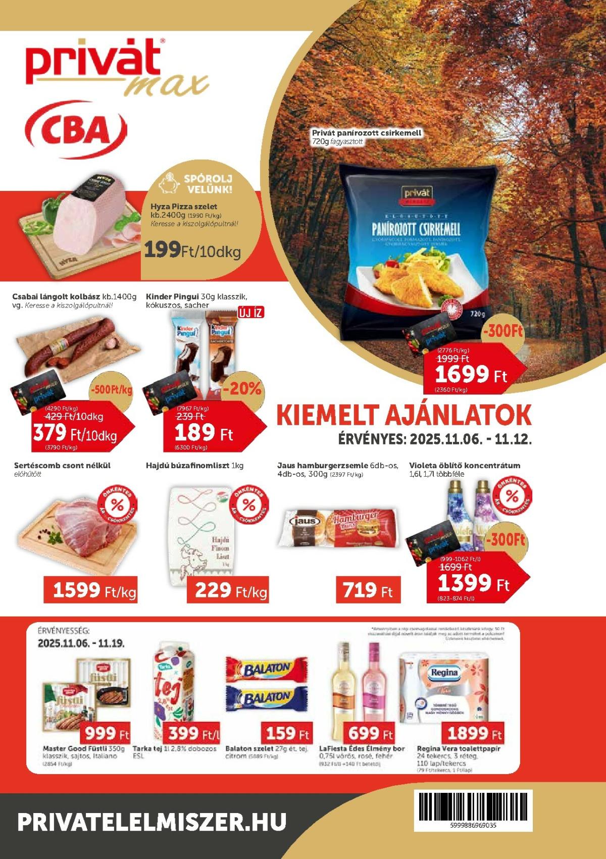 Privát Max akciós újság, érvényes 11.06. - 11.12.