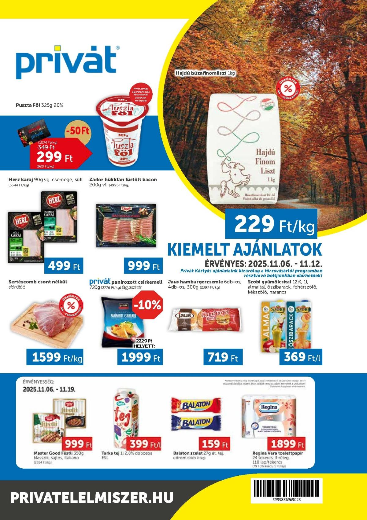 Privát akciós újság, érvényes 11.06. - 11.12.