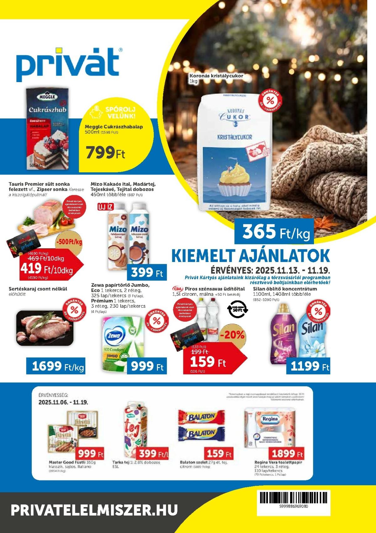 Privát akciós újság, érvényes 11.13. - 11.19.