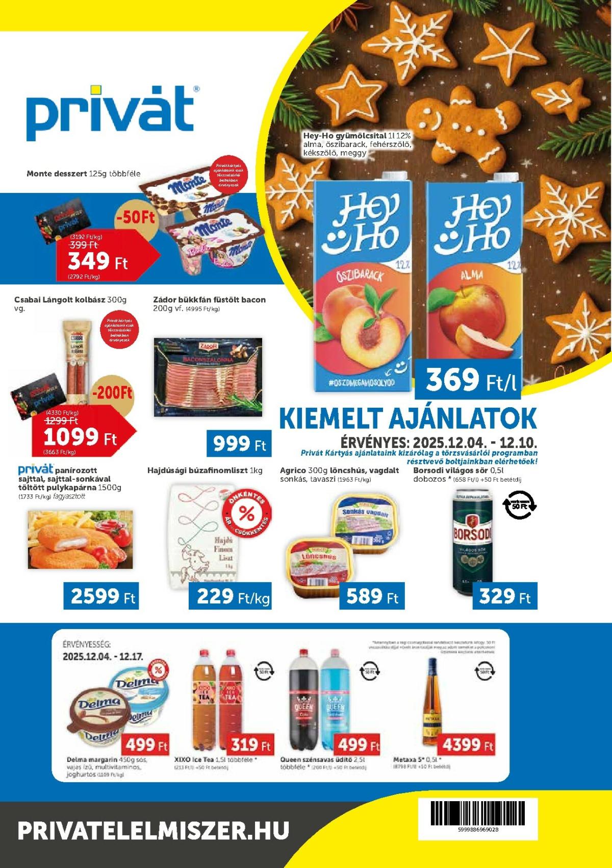 Privát akciós újság, érvényes 12.04. - 12.10.