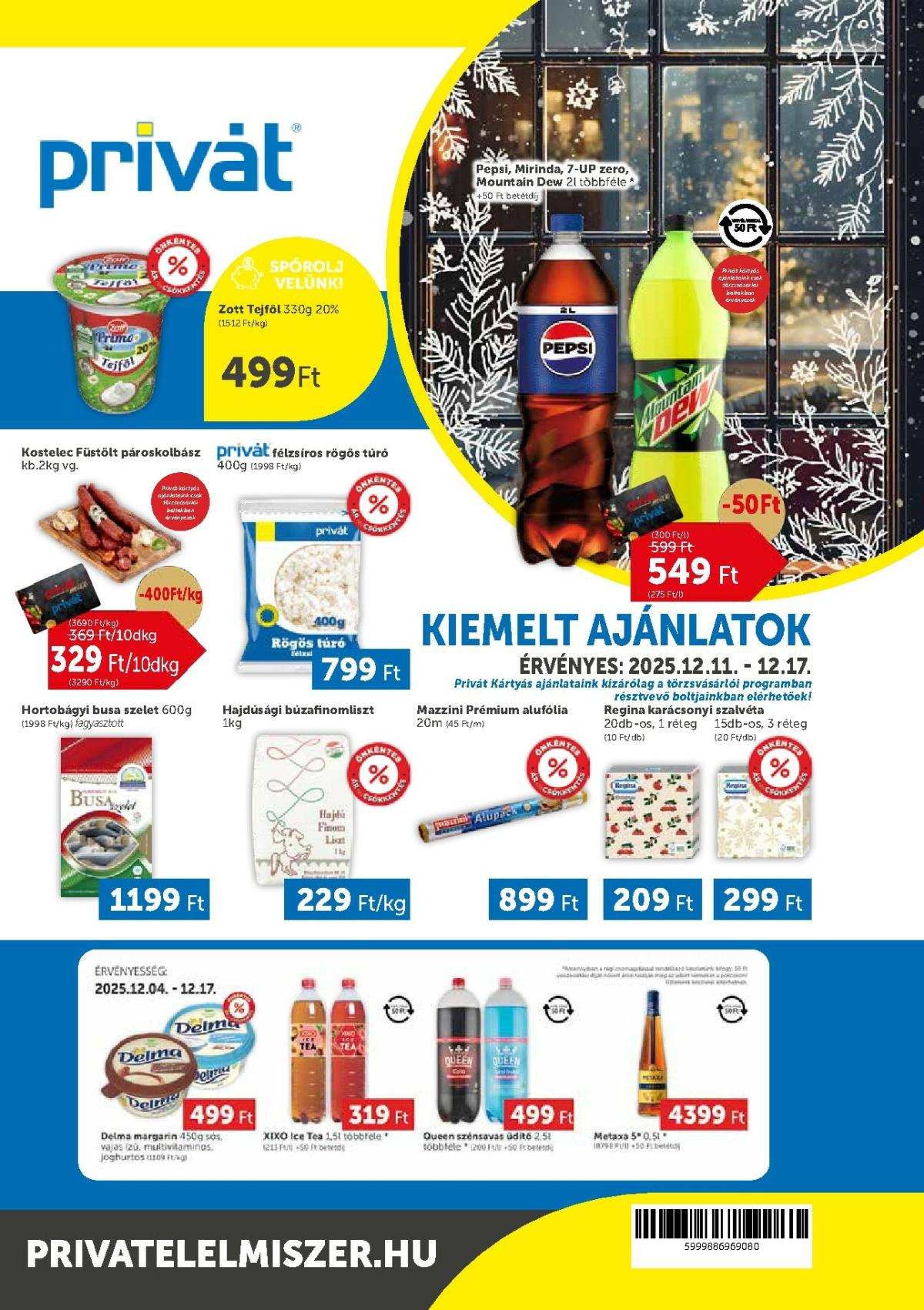 Privát akciós újság, érvényes 12.11. - 12.17.