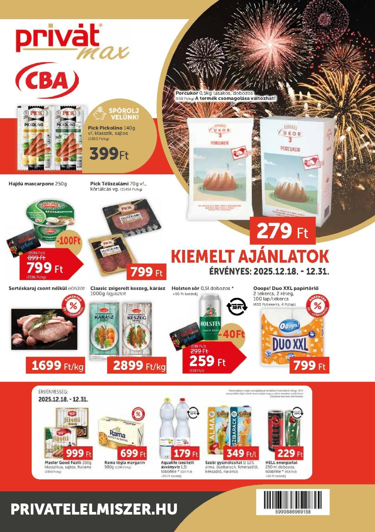 Privát Max akciós újság, érvényes 12.18. - 12.31.