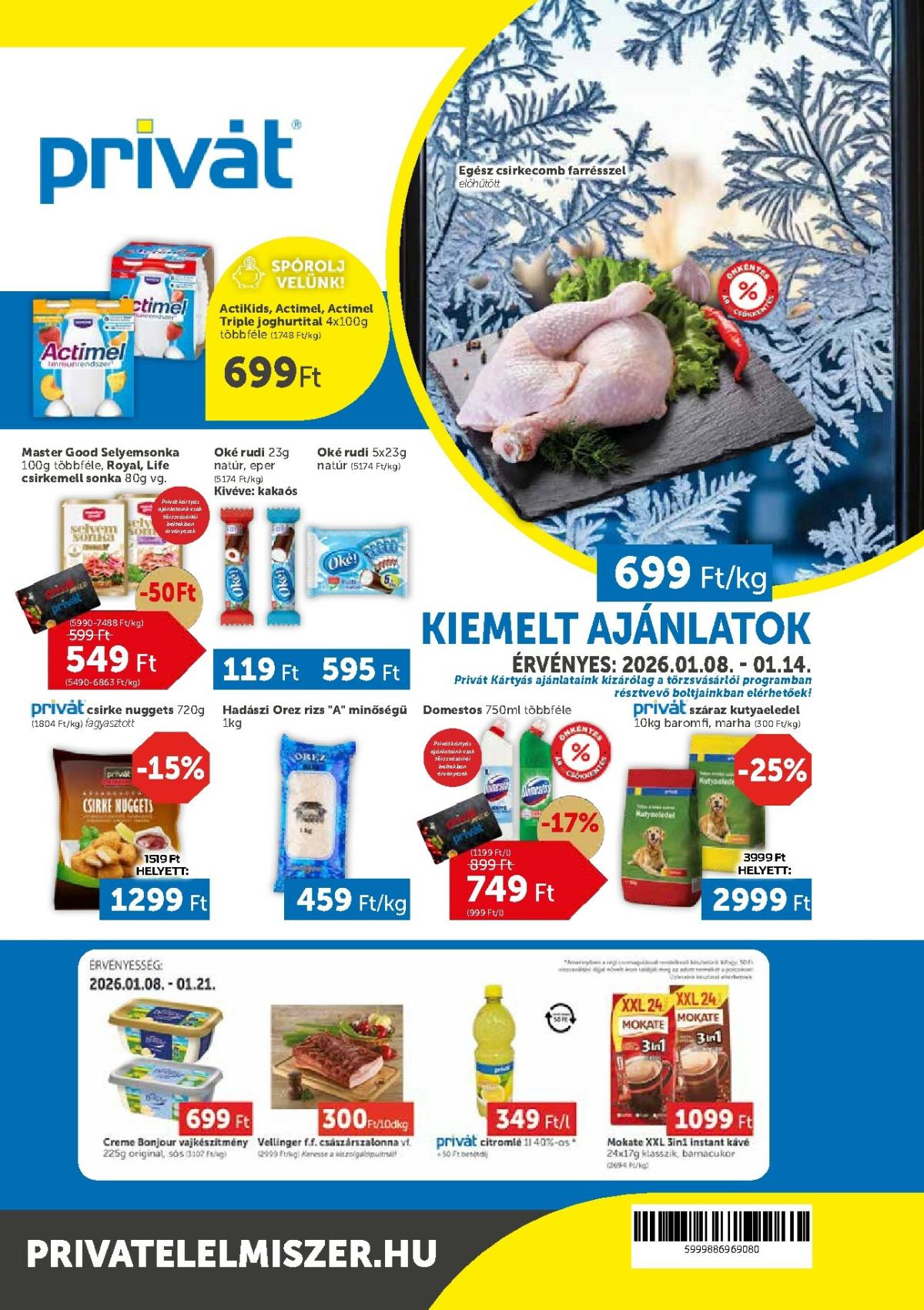 Privát akciós újság, érvényes 01.08. - 01.14.