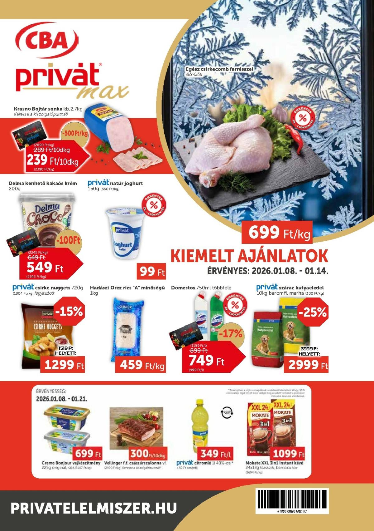 Privát Max akciós újság, érvényes 01.08. - 01.14.