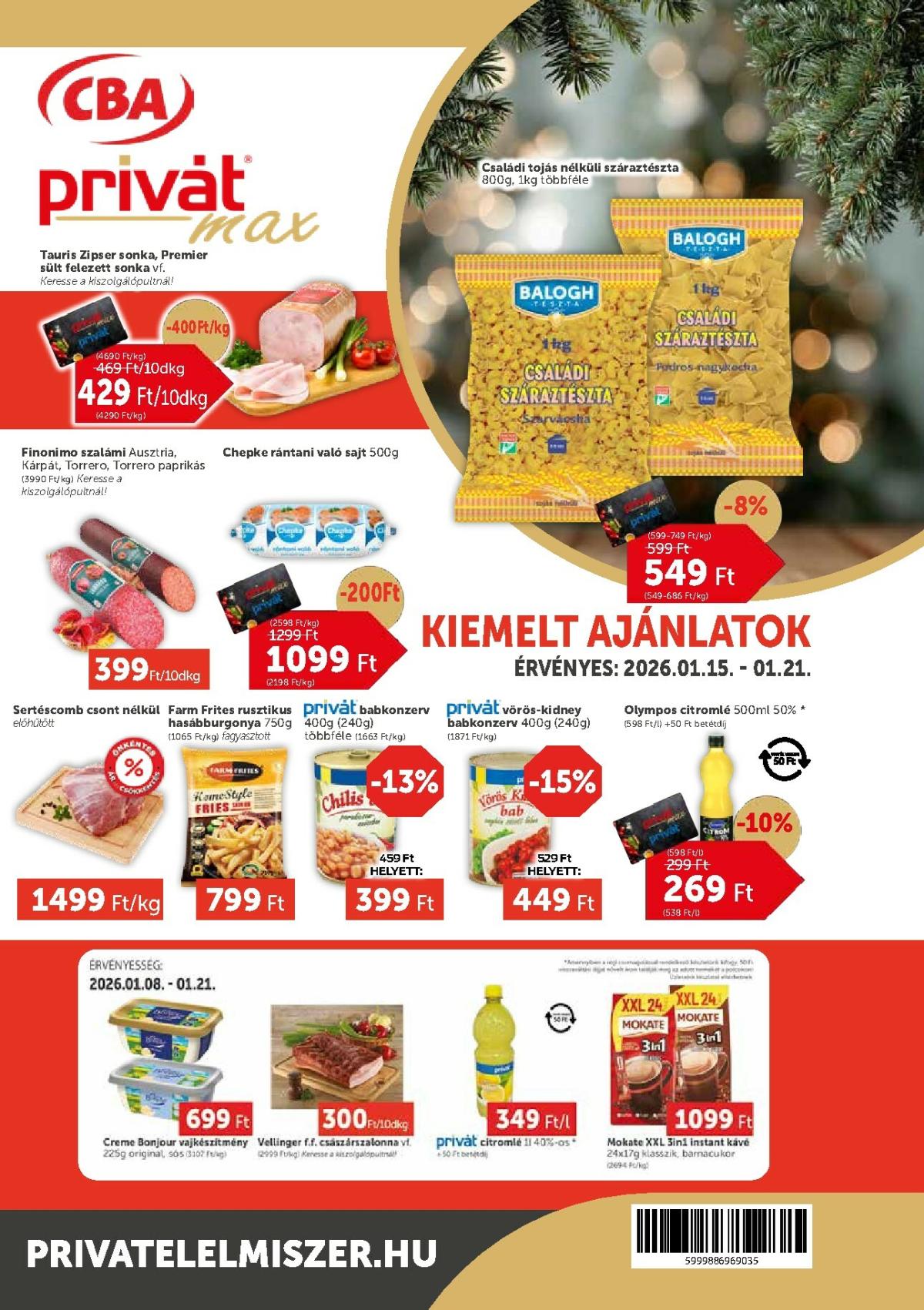 Privát Max akciós újság, érvényes 01.15. - 01.21.